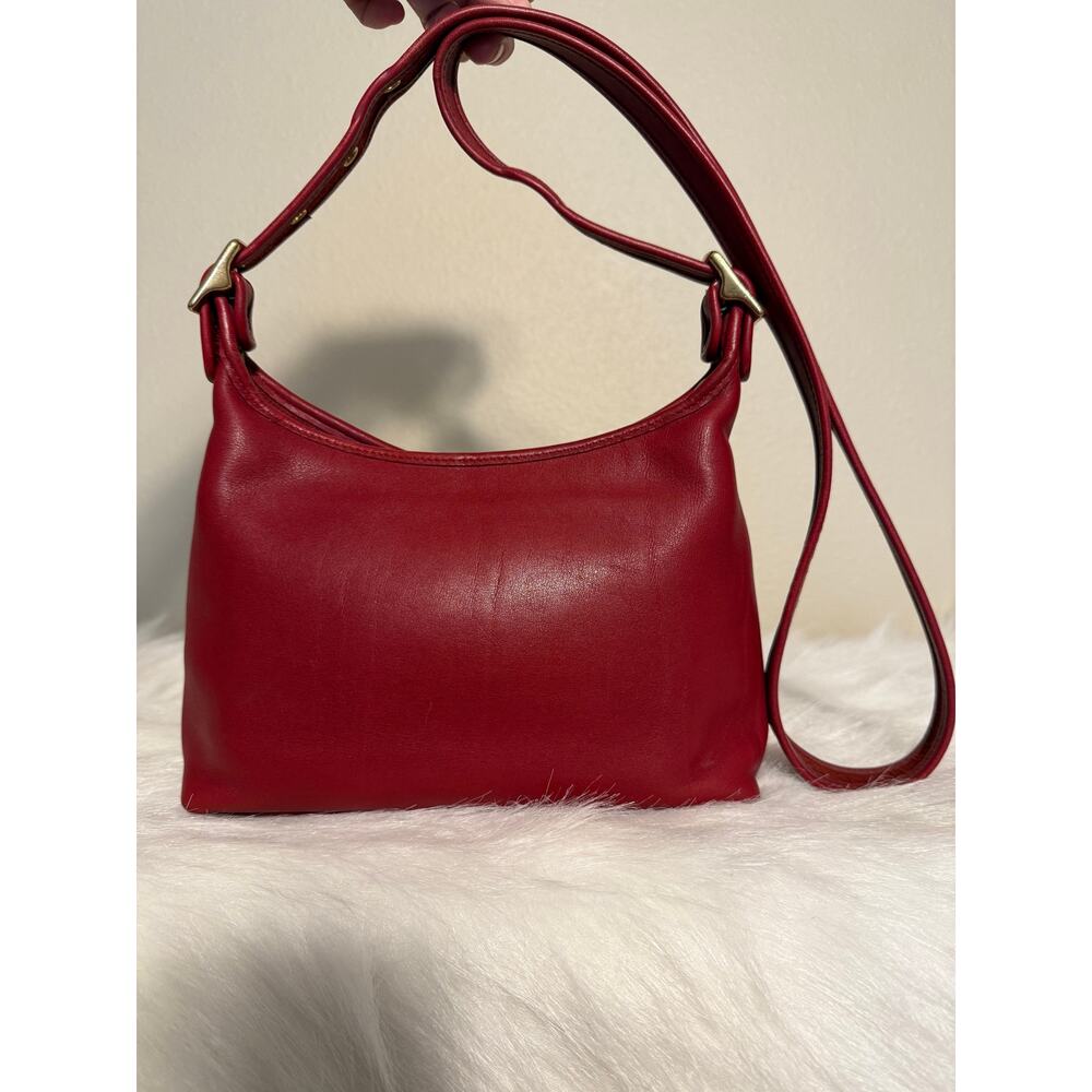 Vintage Coach Legacy Zip Hobo shoulder crossbody Bag Red leather #9136